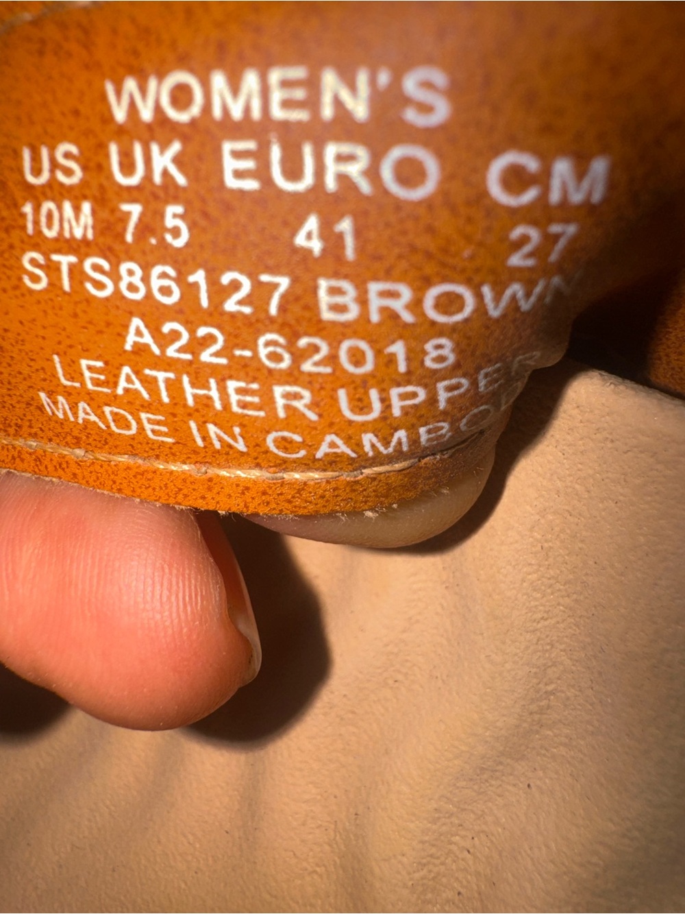 Sperry Tan Leather Thong Sandals - Picture 9 of 9